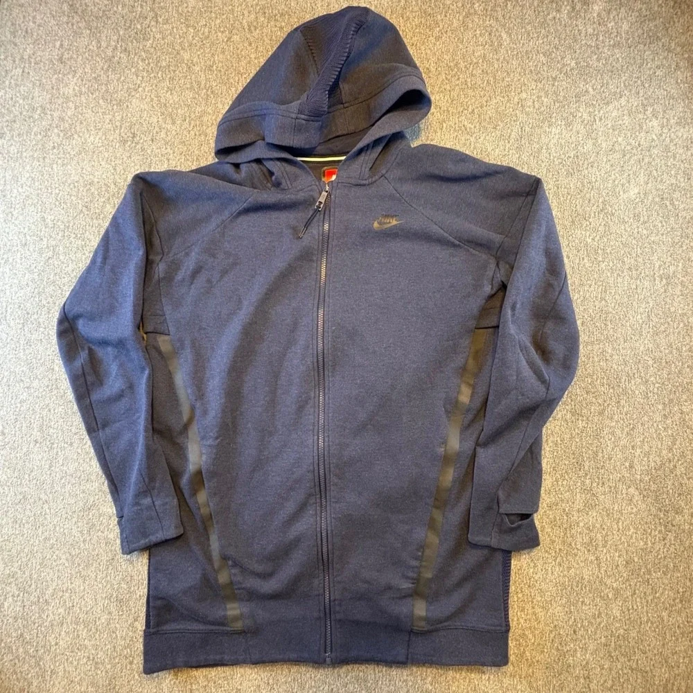 NIKE  Tech Fleece Mesh Cocoon Full Zip Hoodie Women's M Jacket Navy Blue 725844